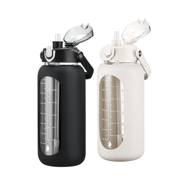 בקבוק מים זכוכית 2 ליטר clear water