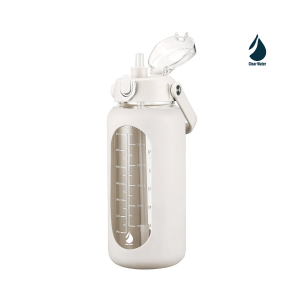 בקבוק מים זכוכית 2 ליטר clear water [לבן]